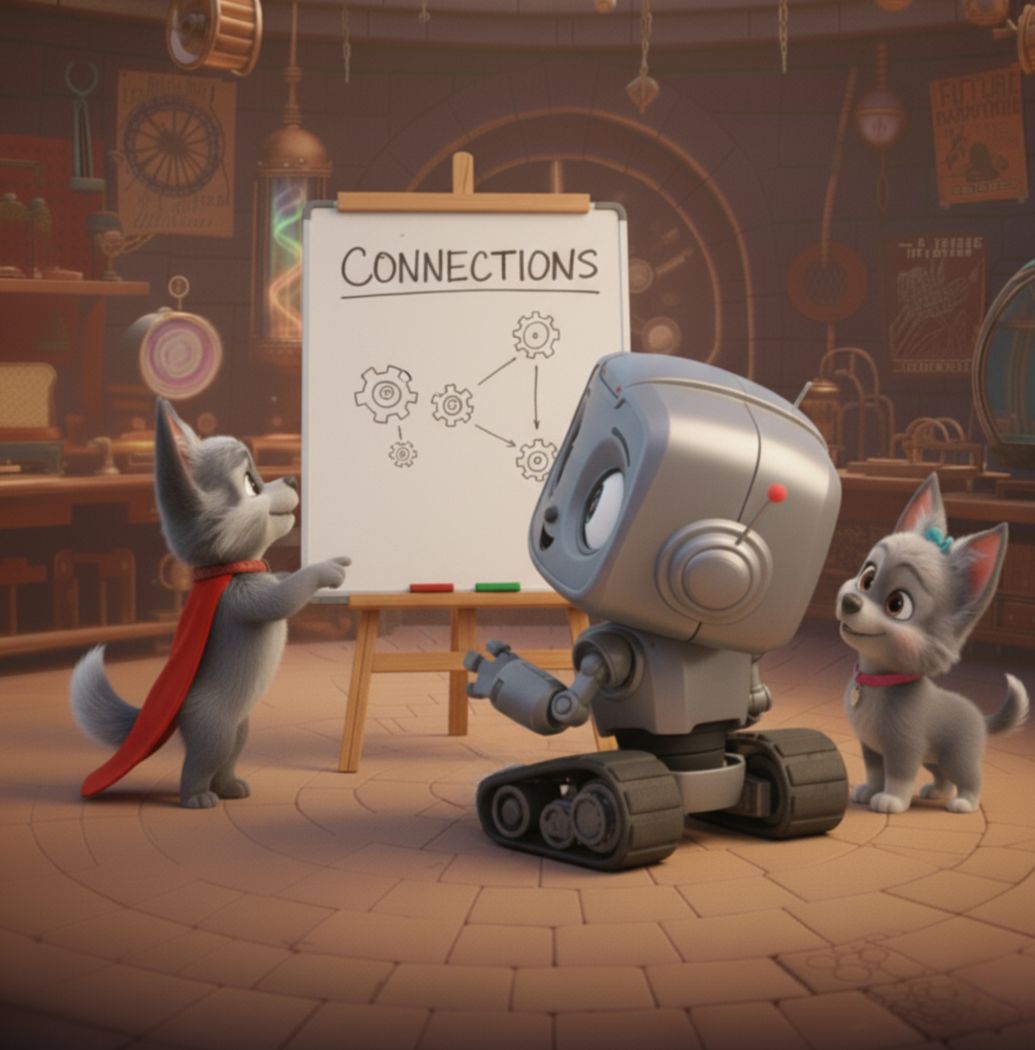 Silver and the Forgetful Robot page: Silver explains that the secret to remembering anything is making connections