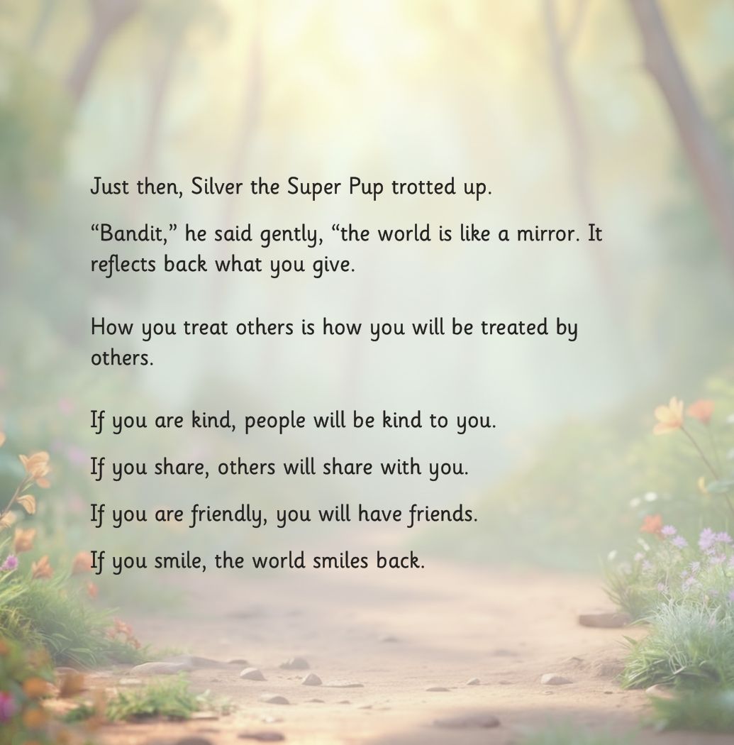 Sharing Silver page: Silver says if you are friendly, you will have friends