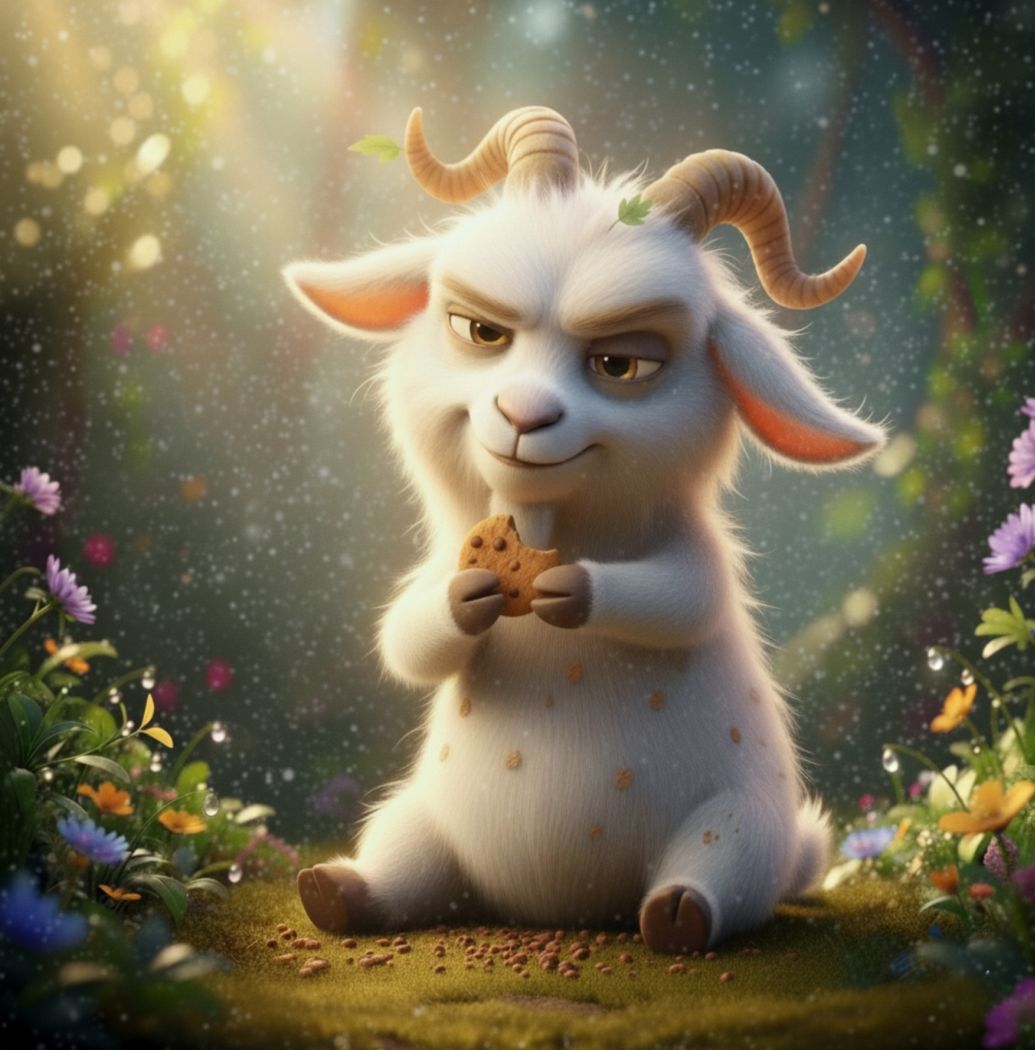 Sharing Silver page: Greedy Gus the goat shouts mine, all mine and ends up alone